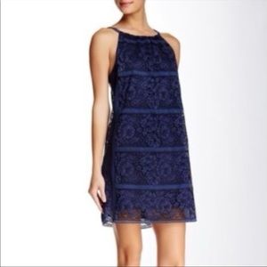 Max Studio || navy lace summer short dress